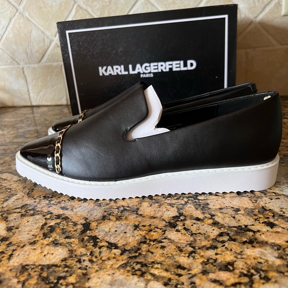 Karl Lagerfield Caralee Cap Toe Slip-on BNIB 10M - Picture 2 of 4